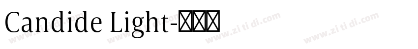 Candide Light字体转换